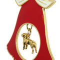 Labrador Retriever Gold Plated Holiday Bell Ornament