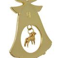 Labrador Retriever Gold Plated Holiday Bell Ornament
