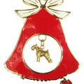 Miniature Schnauzer Gold Plated Holiday Bell Ornament