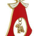 Miniature Schnauzer Gold Plated Holiday Bell Ornament