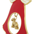Miniature Schnauzer Gold Plated Holiday Bell Ornament