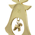 Miniature Schnauzer Gold Plated Holiday Bell Ornament