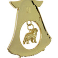 Newfoundland Gold Plated Holiday Bell Ornament