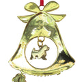 Norwich Terrier Gold Plated Holiday Bell Ornament