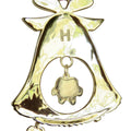 Dog Paw Gold Plated Holiday Bell Ornament