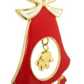 Dog Paw Gold Plated Holiday Bell Ornament