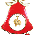 Pomeranian Gold Plated Holiday Bell Ornament