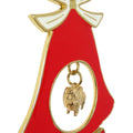 Pomeranian Gold Plated Holiday Bell Ornament