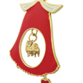 Pomeranian Gold Plated Holiday Bell Ornament