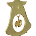 Pomeranian Gold Plated Holiday Bell Ornament