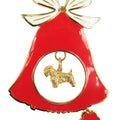 Sealyham Terrier Gold Plated Holiday Bell Ornament