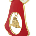 Shih Tzu Gold Plated Holiday Bell Ornament