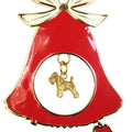 Soft Coated Wheaten Terrier Gold Plated Holiday Bell Ornament