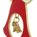 Soft Coated Wheaten Terrier Gold Plated Holiday Bell Ornament