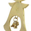Soft Coated Wheaten Terrier Gold Plated Holiday Bell Ornament