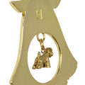 Soft Coated Wheaten Terrier Gold Plated Holiday Bell Ornament