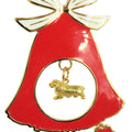 Sussex Spaniel Gold Plated Holiday Bell Ornament