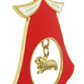 Sussex Spaniel Gold Plated Holiday Bell Ornament