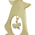 Sussex Spaniel Gold Plated Holiday Bell Ornament
