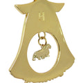 Sussex Spaniel Gold Plated Holiday Bell Ornament