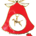 Vizsla Gold Plated Holiday Bell Ornament