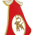 Vizsla Gold Plated Holiday Bell Ornament