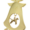Vizsla Gold Plated Holiday Bell Ornament