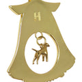 Vizsla Gold Plated Holiday Bell Ornament