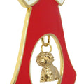 West Highland White Terrier Gold Plated Holiday Bell Ornament