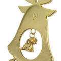 West Highland White Terrier Gold Plated Holiday Bell Ornament
