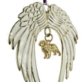 Bernese Mountain Dog Gold Plated Holiday Angel Wing Ornament