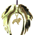 Bernese Mountain Dog Gold Plated Holiday Angel Wing Ornament