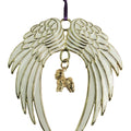 Bichon Frise Gold Plated Holiday Angel Wing Ornament
