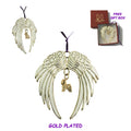 Bichon Frise Gold Plated Holiday Angel Wing Ornament