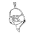 Bichon Frise Sterling Silver Cut Out Pendants