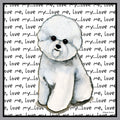 Bichon Frise Love Text - Adult Unisex Crewneck Sweatshirt