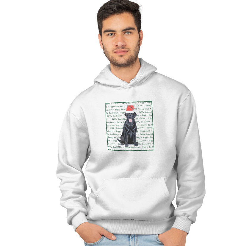 Black Labrador Retriever Howlidays - Adult Unisex Hoodie Sweatshirt