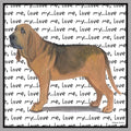 Bloodhound Love Text - Women's V-Neck T-Shirt