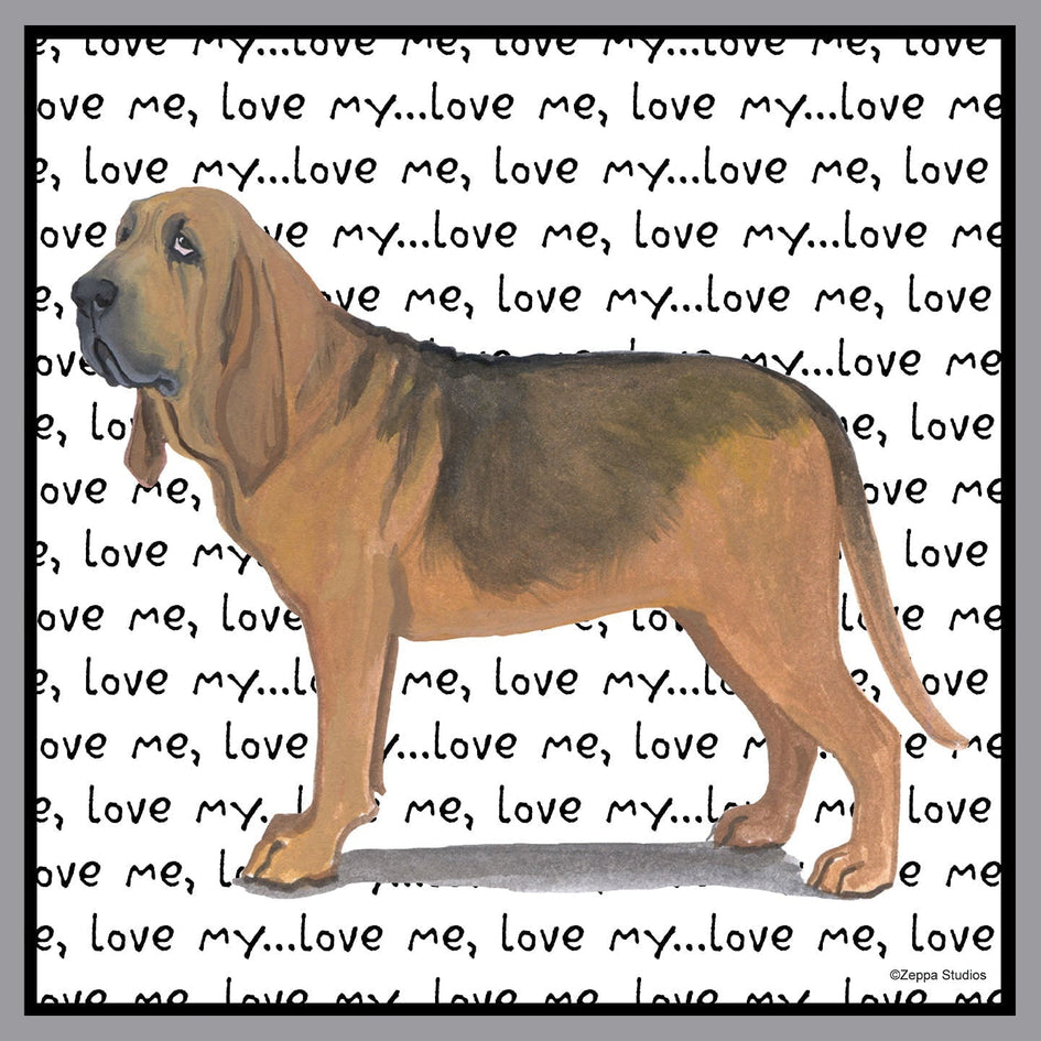 Bloodhound Love Text - Adult Unisex Crewneck Sweatshirt