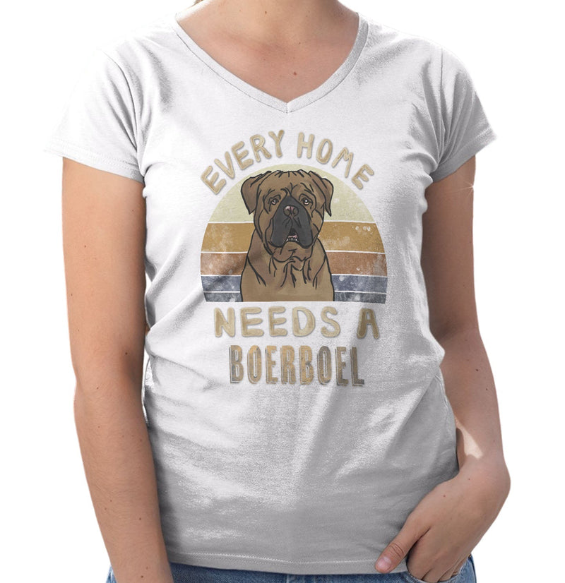 Every Home Needs a Boerboel - Women's V-Neck T-Shirt