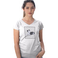 Border Collie Puppy Love Text - Women's V-Neck T-Shirt