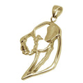 Border Terrier 14K Gold Cut Out Pendant