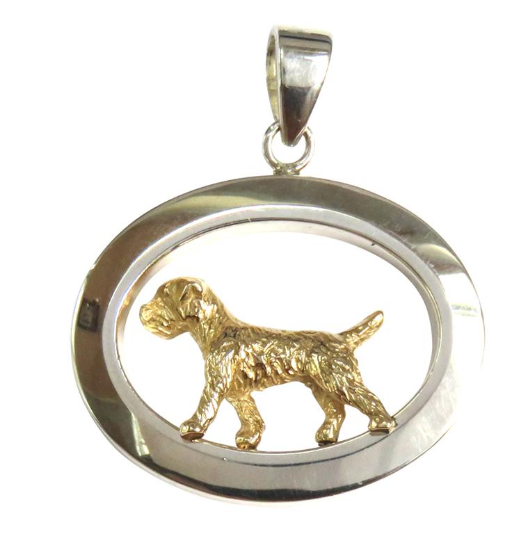 Border Terrier Sterling & 14k Gold Jewelry