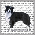 Border Collie Love Text - Women's V-Neck T-Shirt