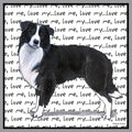 Border Collie Love Text - Adult Unisex Crewneck Sweatshirt
