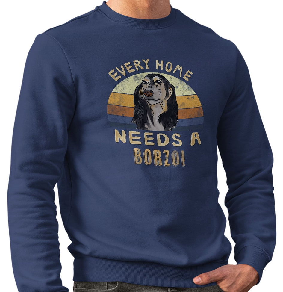 Every Home Needs a Borzoi - Adult Unisex Crewneck Sweatshirt
