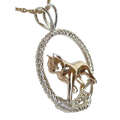 Gold Boston Terrier- Solid 14K and Sterling Silver Leash Pendant