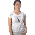Boston Terrier Puppy Love Text - Women's V-Neck T-Shirt
