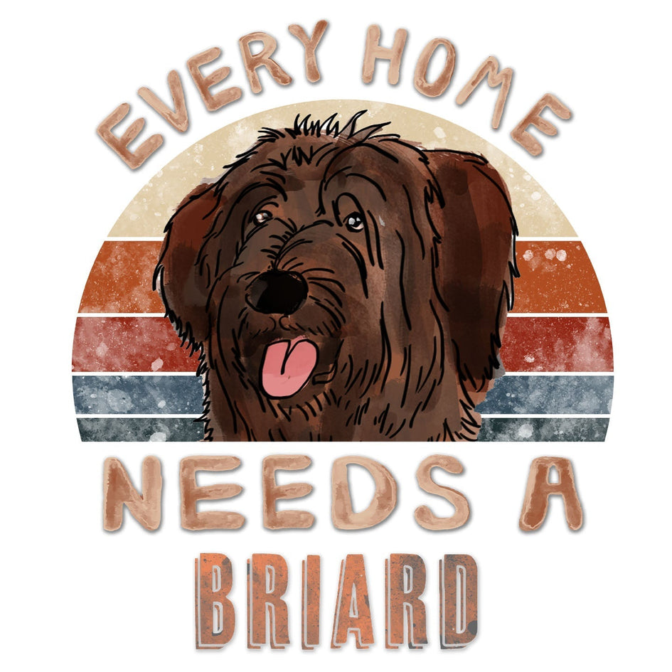 Every Home Needs a Briard - Women's V-Neck T-Shirt