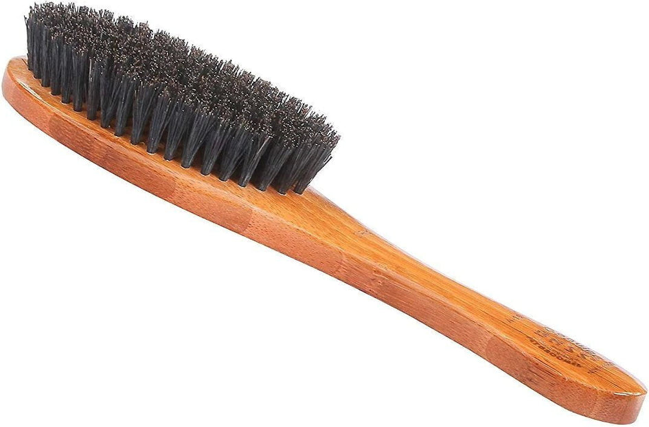 Bass Brushes Shine & Condition Soft Bristle Pet Brush, Bamboo-Dark Finish